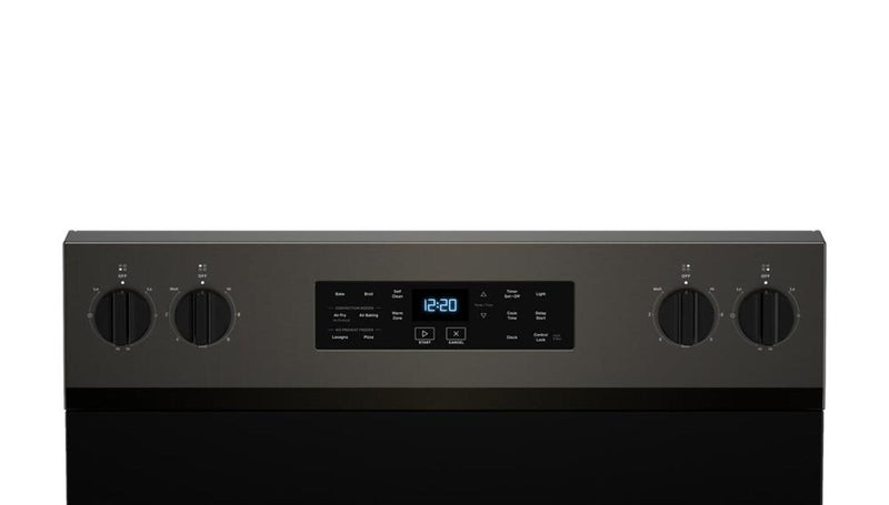 Whirlpool 5.3 Cu. Ft. Electric Range with No Preheat Air Fry - Black Stainless Steel - YWFES5030RV 