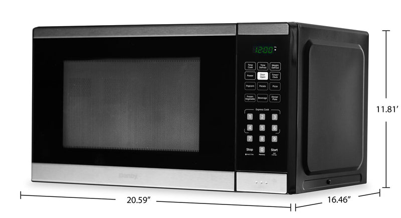 Danby 1.1 Cu. Ft. Countertop Microwave - Stainless Steel - DBMW1126BBS