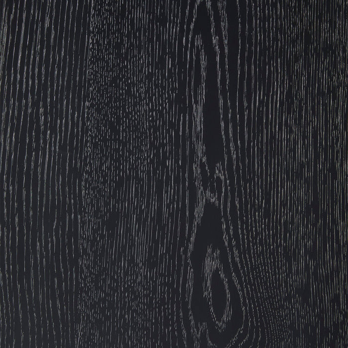 Sanford 24” Contemporary Round Solid Wood End Table with Storage - Black