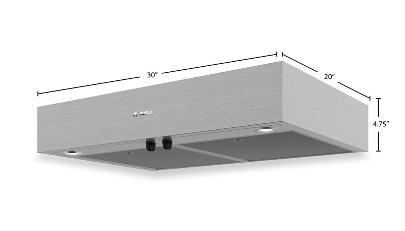 Bosch 30\" 300 Series Under-Cabinet Range Hood - DUH30253UC