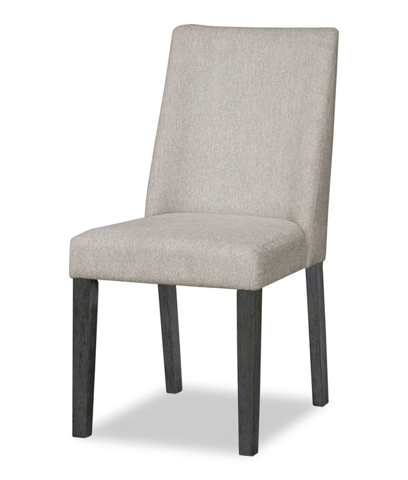 Emery 5pc Dining Set with Table & 4 Chairs, Wood, 72-96\"W Extension - Black & Grey