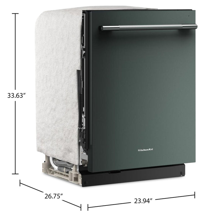 KitchenAid 24\" 44 dBA Dishwasher with 360° Max Jets™ Third Rack – Juniper - KDTS624SJP