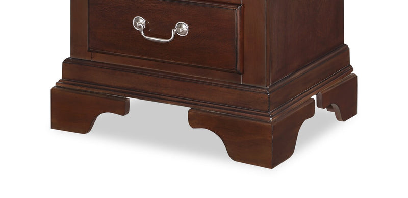 Marco Bedside 2-Drawer Nightstand, 21\"W x 24\"H - Cherry Brown