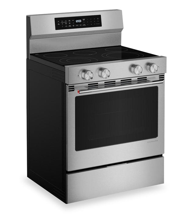 KitchenAid 30\" 5.3 Cu. Ft. Electric Range - Fingerprint Resistant Stainless Steel - YKFES530SPS