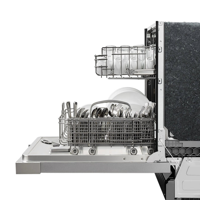 Midea 24\" Front-Control Dishwasher with Interior Light - MDF24P2BST