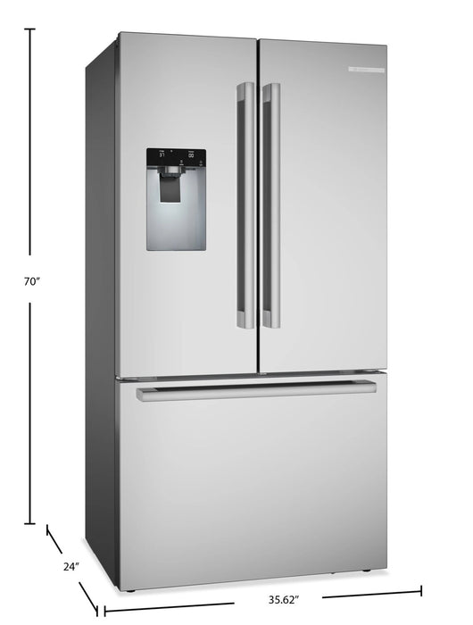 Bosch 21.6 Cu. Ft. French-Door Bottom Mount Refrigerator - Stainless Steel - B36CD52SNS