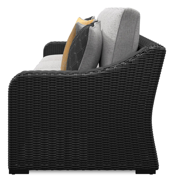 Jasper Patio Right and Left Facing Loveseats - Black