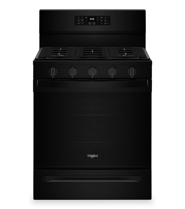 Whirlpool 5 Cu. Ft. Gas Range with Air Fry and Self-Clean - Black - WFGS5030RB 