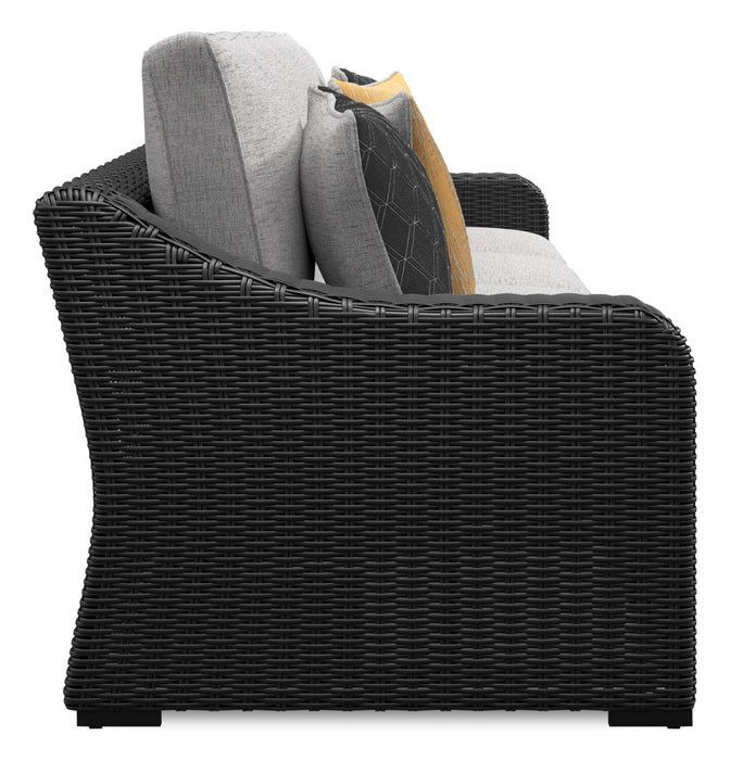 Jasper Patio Right and Left Facing Loveseats - Black