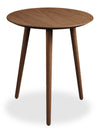Viola 20\" Modern Round End Table – Brown Walnut 
