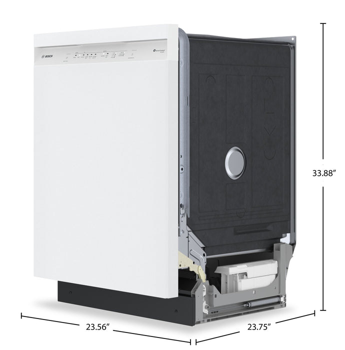 Bosch 300 Series 24\" 48 dBA Smart Dishwasher with PrecisionWash® - White - SHE41CM2N