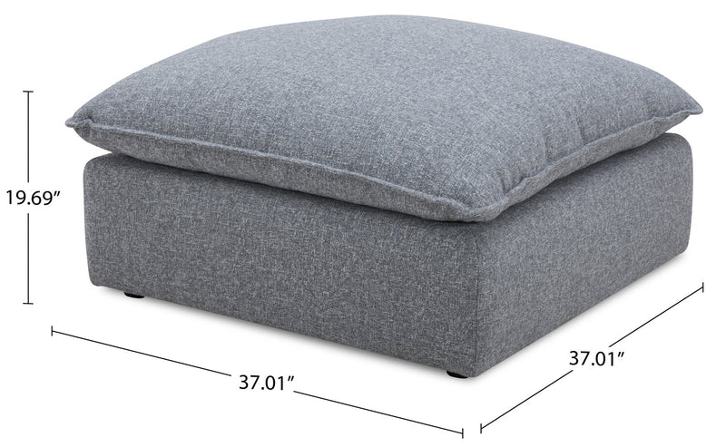Monaco Ottoman - Grey