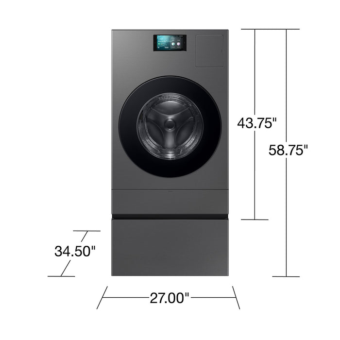 Samsung Bespoke AI Laundry Combo™ Pedestal with Storage Drawer - Dark Steel - WE702NZ/US