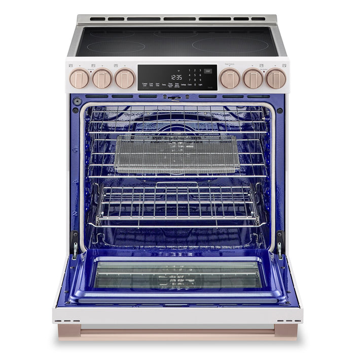 LG Studio 6.3 Cu. Ft. InstaView® Induction Range with Air Fry and Air Sous Vide - Essence White - LSIS6338NE