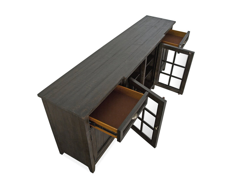 Wesley 80\" Traditional TV Stand with Storage and Cable Management for TVs up to 85\" - Graphite