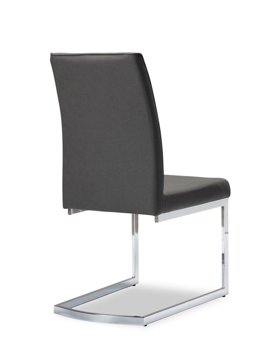 Naya Dining Chair, Vegan Leather, Metal – Grey