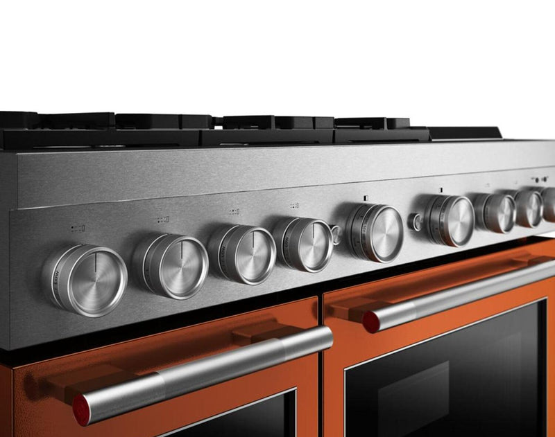 KitchenAid 6.3 Cu. Ft. 6 Burner Dual Fuel Range with Griddle – Scorched Orange - KFDD948SSC 
