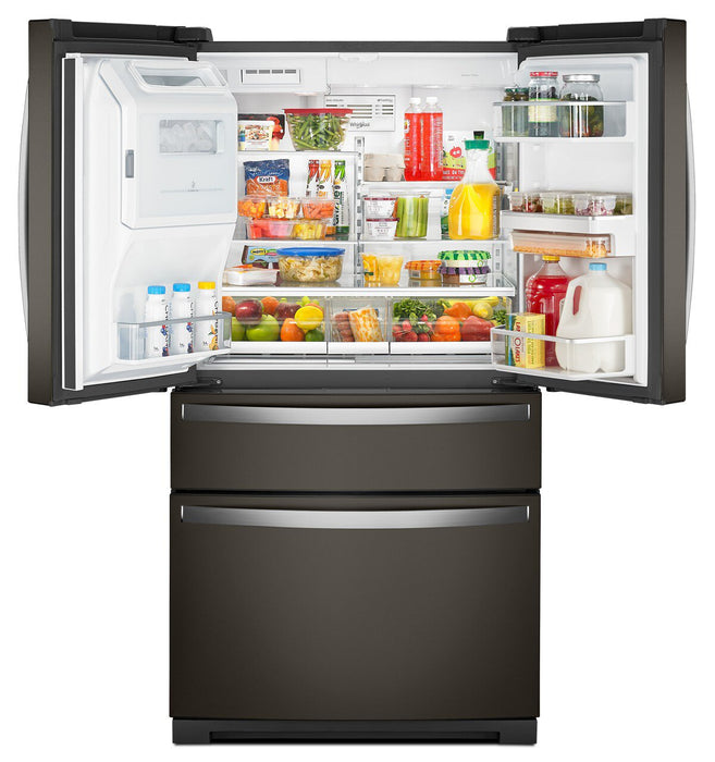 Whirlpool 36\" 26 Cu. Ft. French-Door Refrigerator - Black Stainless Finish - WRMF7736PV