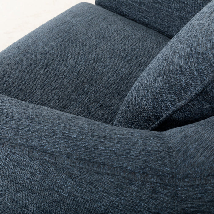 Rio 34.5\" Chenille Fabric Swivel Accent Chair - Blue