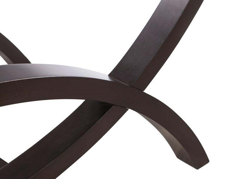 Ricci  48\" Modern Glass Top Coffee Table - Glass with Espresso Finished Legs