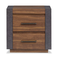 Scott Living Dante Bedside 2-Drawer Nightstand, 24