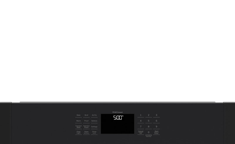 GE 30\" 5 Cu. Ft. Electric Single Wall Oven with No Preheat Air Fry - Black - JTS5000DVBB