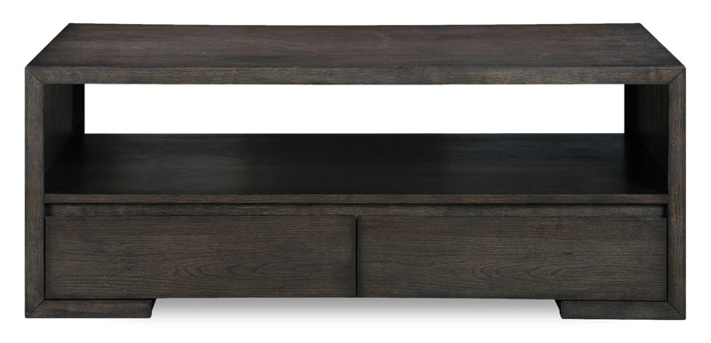 Zelda 48\" Coffee Table with Storage and Shelf – Warm Mocha