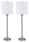 30\" Brushed Nickel 2-Piece Set, with Two Table Lamps
