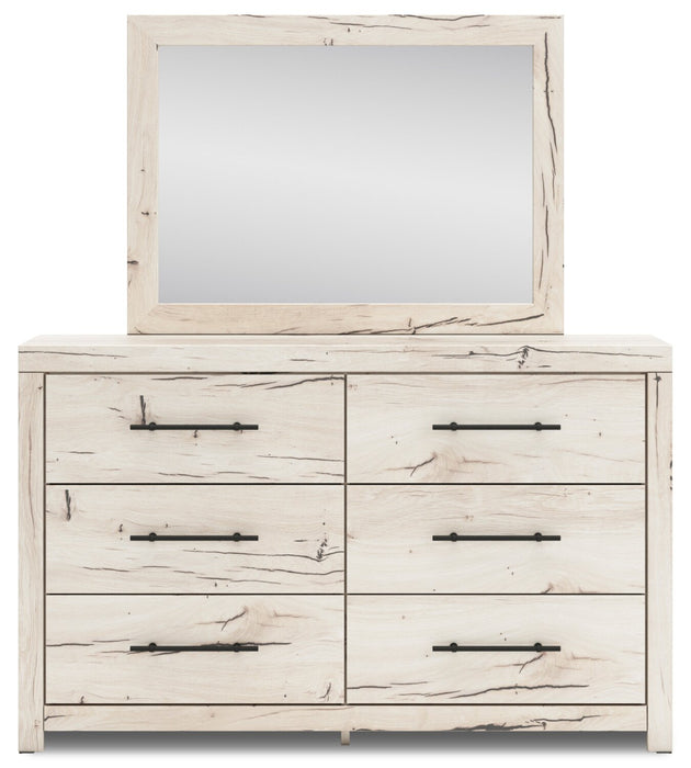 Derekson Bedroom 6-Drawer Dresser, 58.7\"W x 36.5\"H - Rustic White