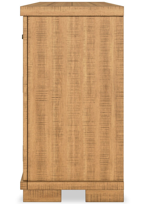 Archer Dining Server, 66\"W, 2 Drawers & 4 Doors with Adjustable Shelves - Light Brown