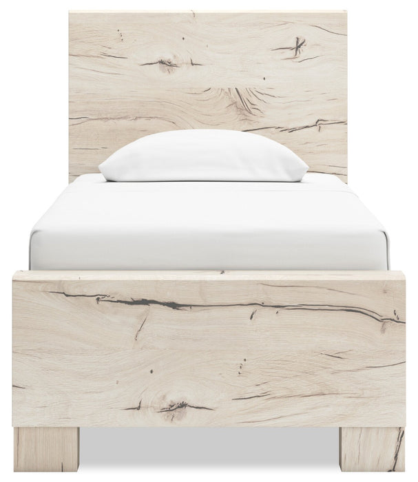 Derekson Storage Bed with 2 Built-In Side Drawers for Kids, Rustic White - Twin Size