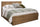 ["Scott Living Henri Panel Bed with Headboard & Frame, Wood, Brown - King Size"]