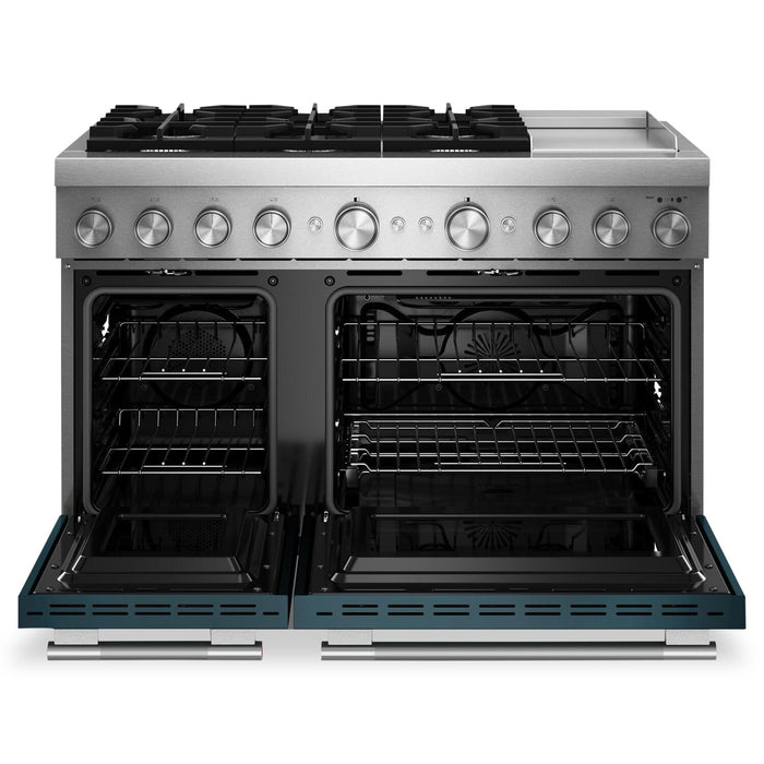 KitchenAid 6.3 Cu. Ft. 6 Burner Dual Fuel Range with Griddle – Agave - KFDD948SAG 