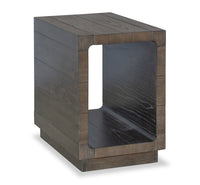 Avalon 16” Modern Solid Wood Chairside Table with Shelf - Brown