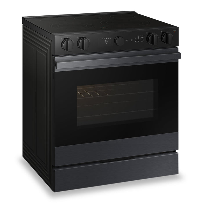 Samsung 6.3 Cu. Ft. Smart Electric Slide In Range with Air Fry and Air Sous Vide - Matte Black - NSE6DG8500MTAC
