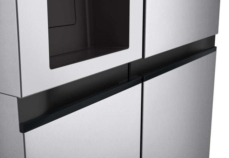 LG 36\" 23 Cu. Ft. Side-by-Side Counter-Depth Refrigerator - Platinum Silver - LS23C4230V