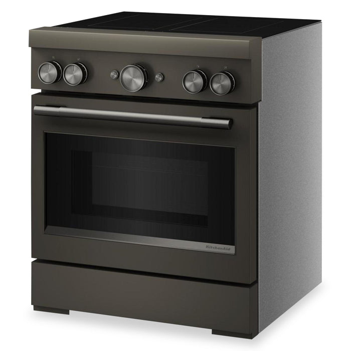 KitchenAid 30\" 4.1 Cu. Ft. Freestanding Convection Range with No Preheat Air Fry - Black Ore - KFIS930SBE