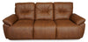 Bello 91.7\" Leather-Look Fabric Power Reclining Sofa - Brown