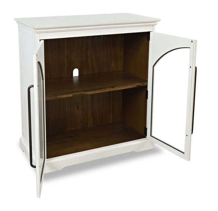 Twyla 33\" Solid Wood Accent Cabinet  with Arched Doors - White