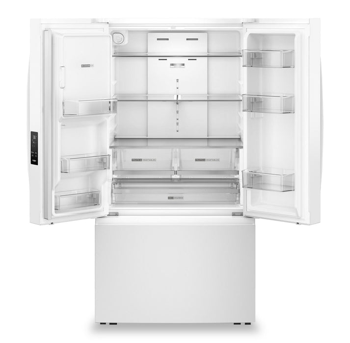 Whirlpool 36\" 30 Cu. Ft. French-Door Refrigerator with Ice and Water - White - WRFF3536SW