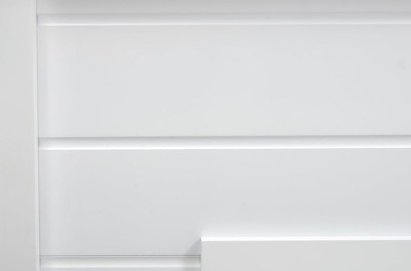 Mehgan 43.8\" Modern Electric Fireplace - White & Brown Two Tone