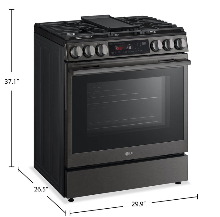 LG 6.3 Cu Ft. Smart Gas Slide-In Range with Air Fry – Black Stainless Steel - LSGL6335Z