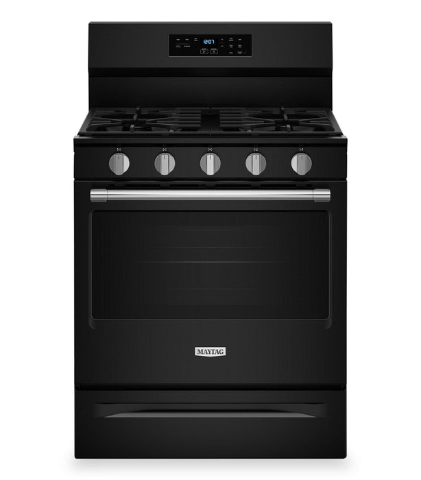Maytag 5 Cu. Ft. Convection Gas Range with No Preheat Air Fry - Black - MFGS6030RB