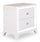 ["Halo Bedside 2-Drawer Nightstand with LED Light, 21##PACKAGEDETAILSquot;W x 24##PACKAGEDETAILSquot;H, Glam - White"]