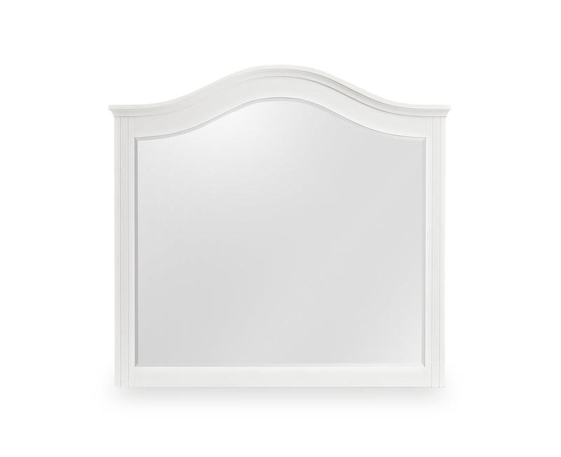 Ella 5pc Bedroom Set with Panel Bed, Dresser & Mirror, White  - Full Size