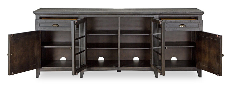 Wesley 80\" Traditional TV Stand with Storage and Cable Management for TVs up to 85\" - Graphite