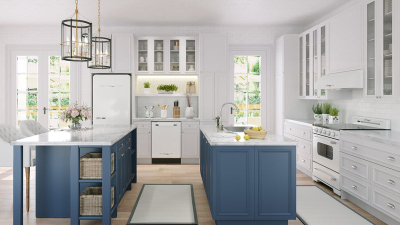 Classic Retro by Unique 24\" 45 dBA Top-Control Dishwasher - Marshmallow White - UGP-24CR DW W