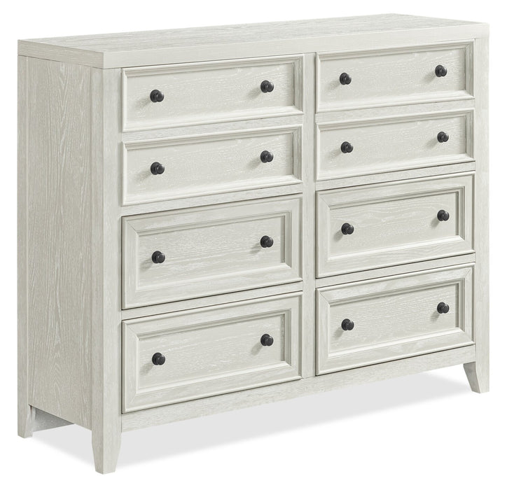 Casa Bedroom 8-Drawer Dresser, 54\"W x 44\"H, Wood - White