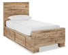 ["Derekson Storage Bed with 2 Built-In Side Drawers for Kids, Natural - Twin Size"]