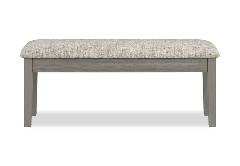 Cove Dining Bench with Cushion Fabric Seat, Lift Top Storage, 46\"W - Grey